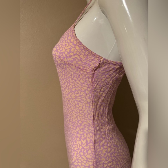 Billabong Gauzy Linen Pink Mini Slip Dress - Picture 2 of 5